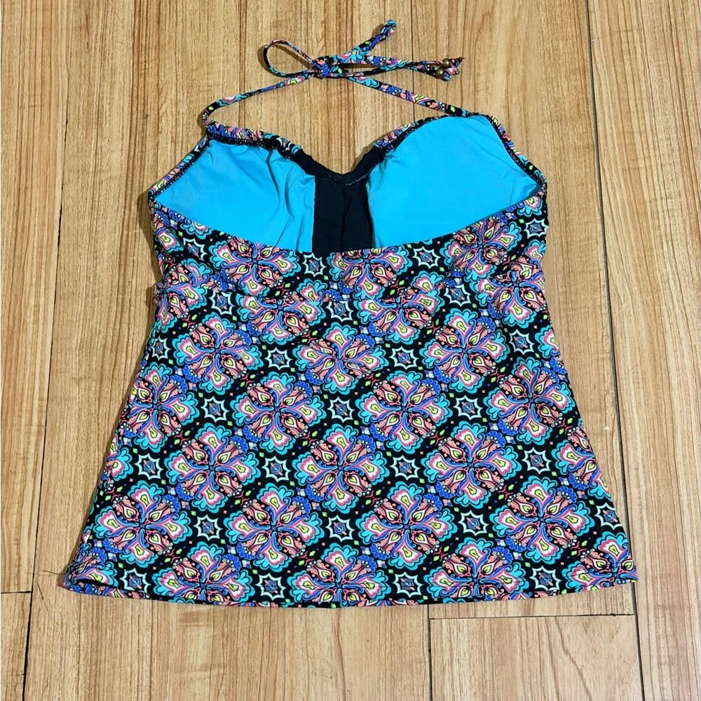 Nanette Lepore Black Multi Floral Halter One-Piece - Picture 4 of 6